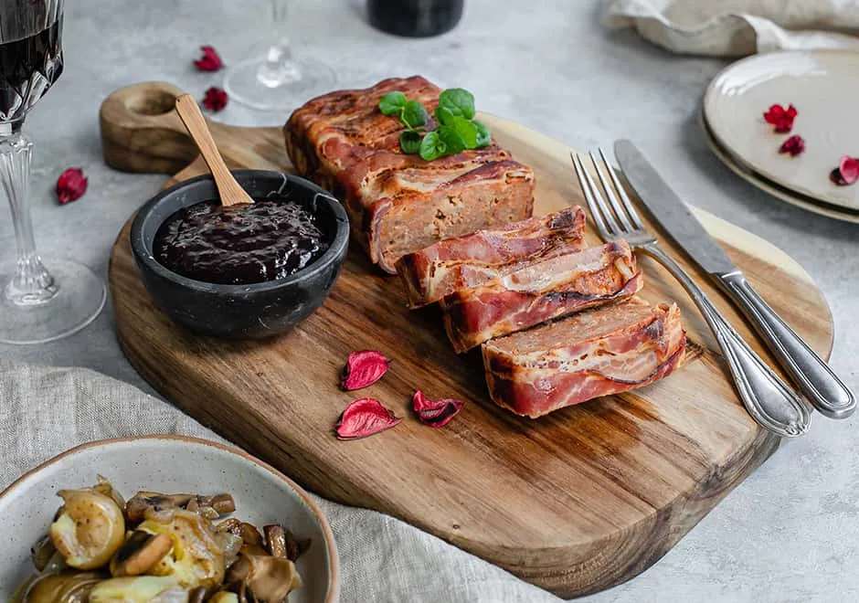 Pain à la viande et poêlée forestière