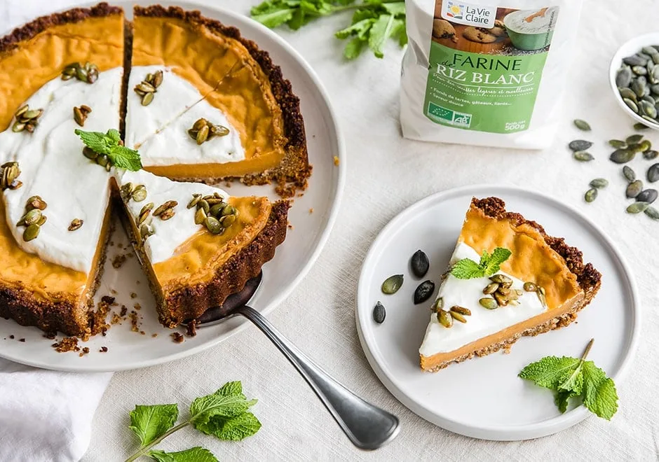 Tarte à la citrouille et aux noix