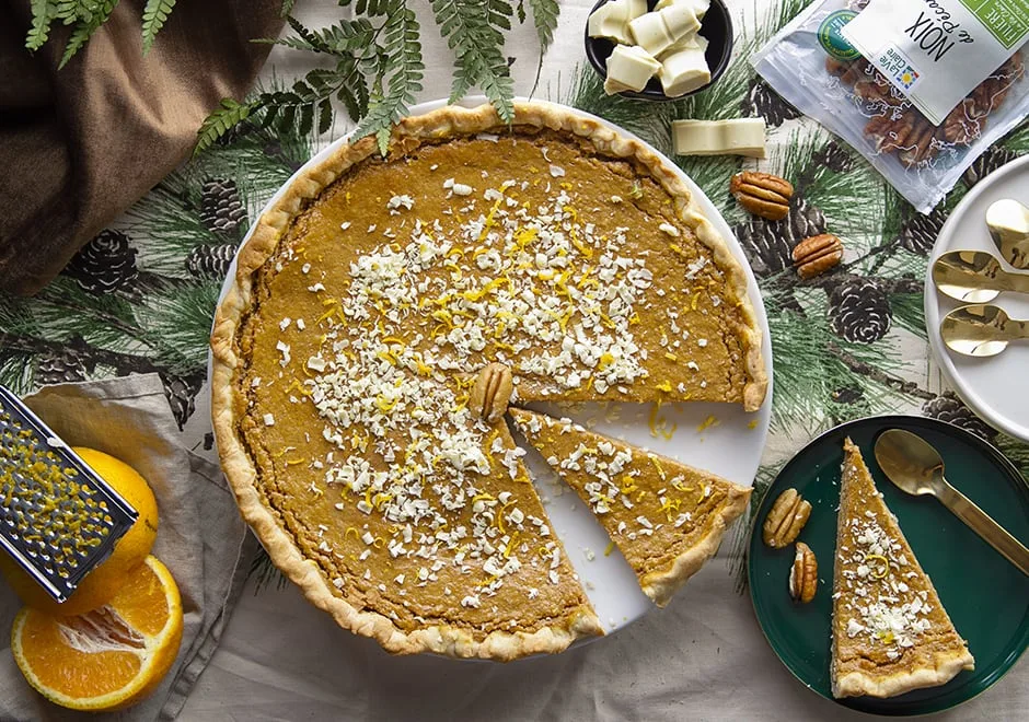 Tarte au potiron, cannelle et noix de pécan