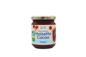 Pâte à tartiner noisette sans lactose bio