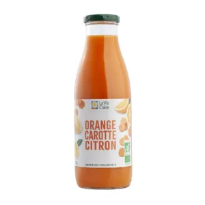 Pur jus d'orange carotte citron bio