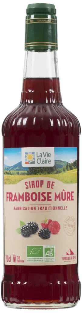 Sirop de framboise et mûre bio