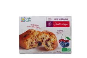 Mini Moelleux aux fruits rouges sans gluten bio