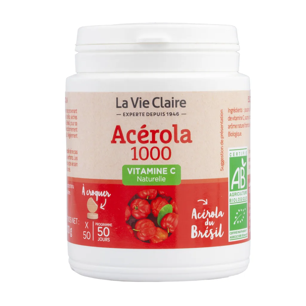 Acérola 1000 bio 50 comprimés à croquer