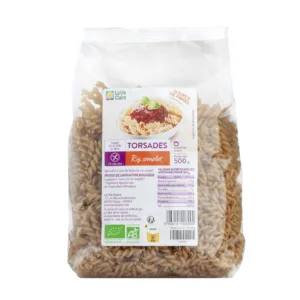 Torsades au riz complet sans gluten bio