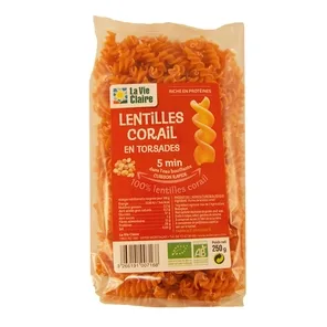 Lentilles corail en torsades bio