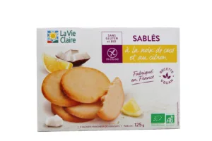 Sablés à la noix de coco et au citron sans gluten bio