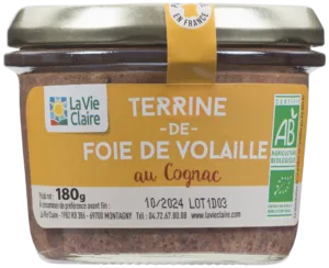 Terrine de foie de volaille au Cognac bio