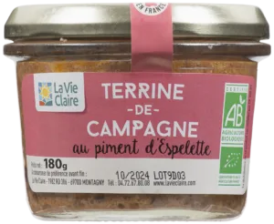 Terrine de campagne au piment d'Espelette bio