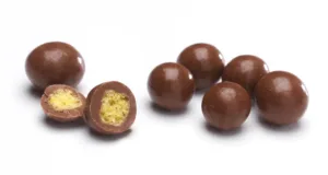 Maïs souflé enrobé de chocolat au lait bio