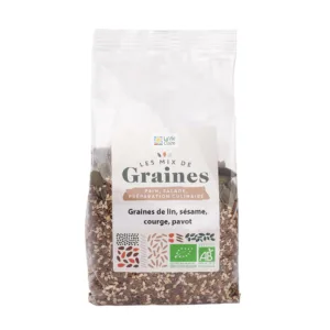 Mix graines de lin, sésame, courge et pavot bio