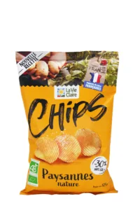 Chips de pommes de terre ondulées au sel de Camargue bio