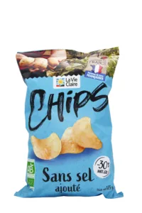 Chips sans sel ajouté bio