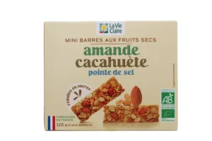Barre cacahuètes amandes caramel bio