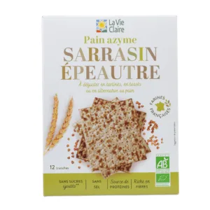 Pain azyme sarrasin épeautre bio