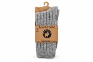 Chaussettes épaisses Alpaga & Mérinos T39/42 gris