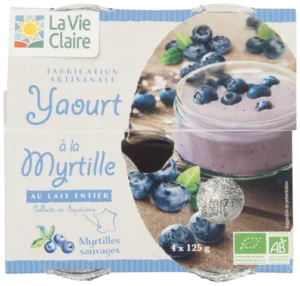 Yaourt brassé myrtille bio