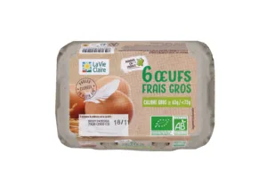 Boîte 6 oeufs calibre 63/73 bio