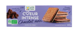 Biscuits fourés au chocolat noir bio