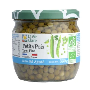 petits pois très fins sans sel ajouté bio
