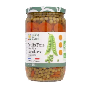 petits pois très fins carottes rondelles bio