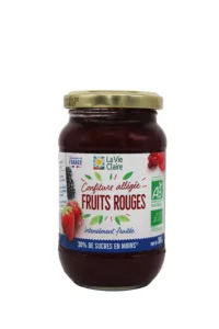 Confiture allégée de fruits rouges bio