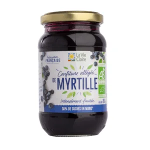 Confiture allégée de myrtilles bio