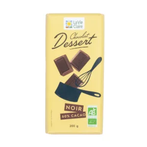 Tablette de chocolat noir pâtissier bio