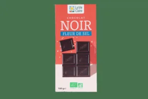Tablette de chocolat noir à la fleur de sel bio