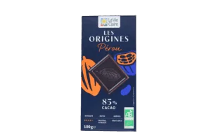 Tablette de chocolat noir Perou 85% bio