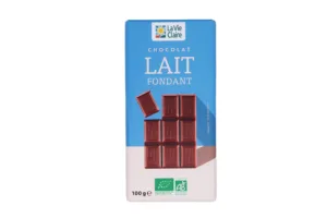 Tablette de chocolat au lait bio