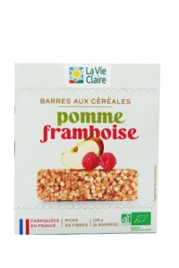 Barre de céréales pomme framboise bio