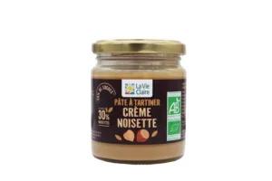 Crème noisette réduite en sucres bio