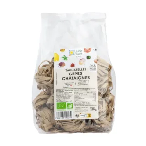 tagliatelles aux cèpes et chataignes bio