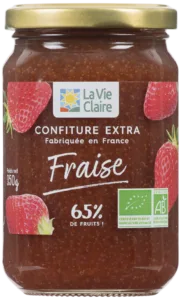 Confiture extra de fraise bio