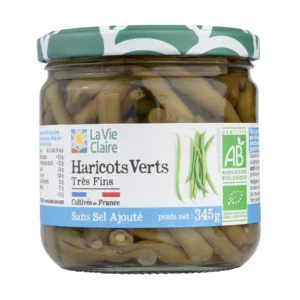 Haricots verts très fins sans sel ajouté bio