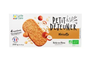 Biscuits petit dejeuner éclats de noisettes bio