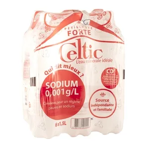 Eau minérale forte pétillante