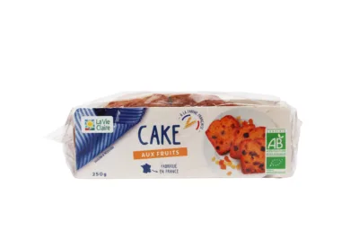 Cake aux fruits abricot, raisin, citron
