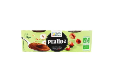 Crème dessert végétale au praliné bio