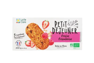 Biscuit petit déjeuner fraise framboise bio