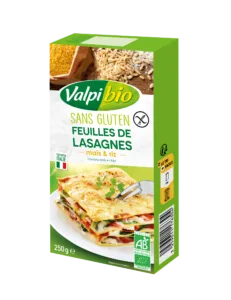Lasagnes au maïs et au riz sans gluten bio
