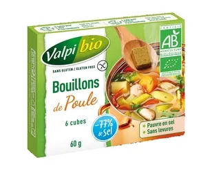 Bouillon de poule en cubes sans gluten bio