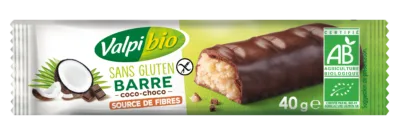 Barre coco choco sans gluten bio