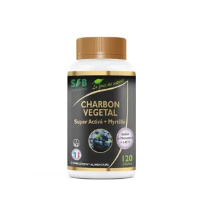 Charbon super activé & myrtille 120 gélules