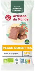 Chocolat végétal noisette bio