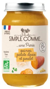 Quinoa patate douce poulet bio