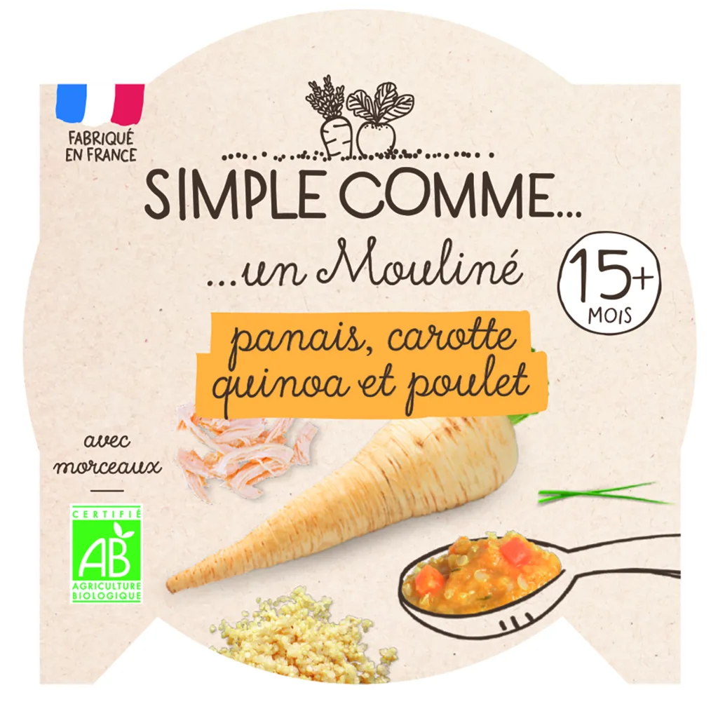 Panais carotte quinoa poulet bio