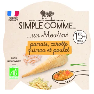 Panais carotte quinoa poulet bio