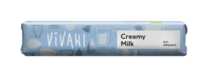 Barre de chocolat au lait onctueux fourrée à la crème de lait bio